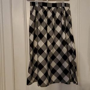 Talbots gingham midi skirt